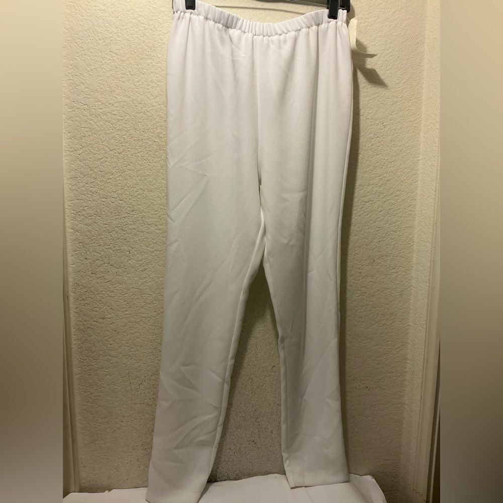 Allie Coosh Pants Womens Sophia Pull on Dress pants in white size XP $225